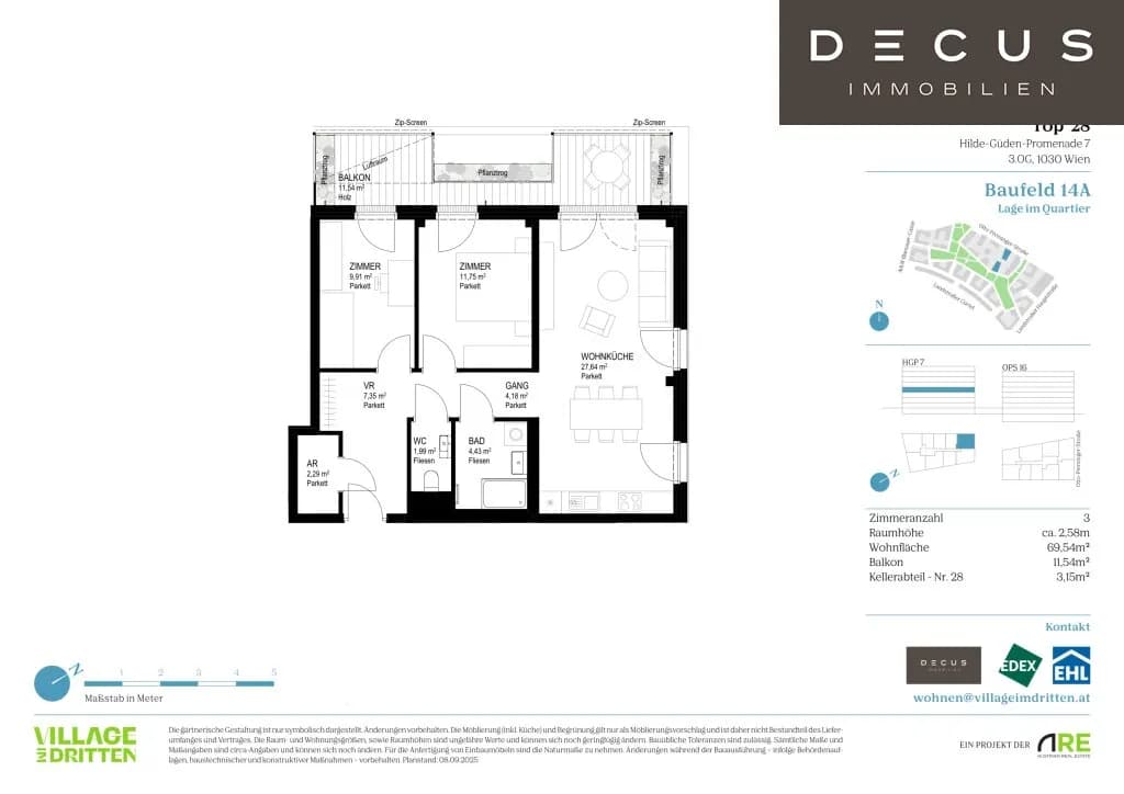 3-Zimmer-Wohnung kaufen in Wien – 69,54 m², € 521.100 – Bild 12 von 12