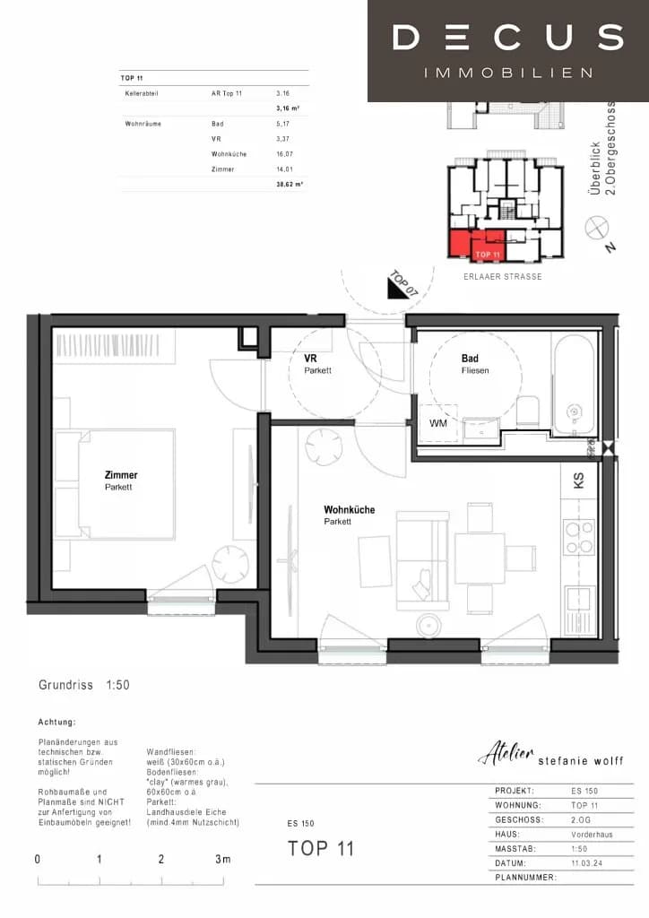 2-Zimmer-Wohnung kaufen in Wien – 38,62 m², € 234.225 – Bild 13 von 13