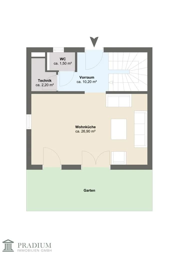 3-Zimmer-Haus kaufen in Baden – 76,5 m², € 345.000 – Bild 14 von 15
