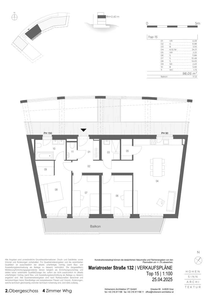 4-Zimmer-Wohnung kaufen in Graz – 98,05 m², € 639.000 – Bild 9 von 9