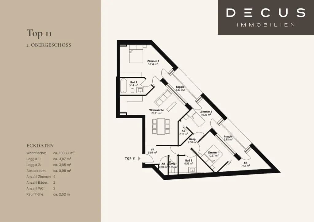 4-Zimmer-Wohnung kaufen in Wien – 98,15 m², € 629.000 – Bild 5 von 5