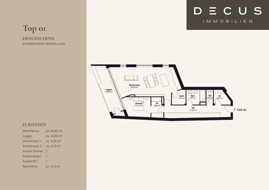 2-Zimmer-Wohnung kaufen in Wien – 90,65 m², € 599.000 – Bild 5 von 5