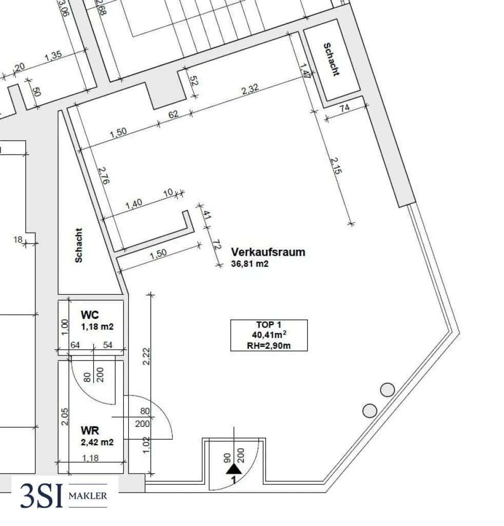 1-Zimmer-Gewerbeimmobilie kaufen in Wien – 40 m², € 160.000 – Bild 5 von 5