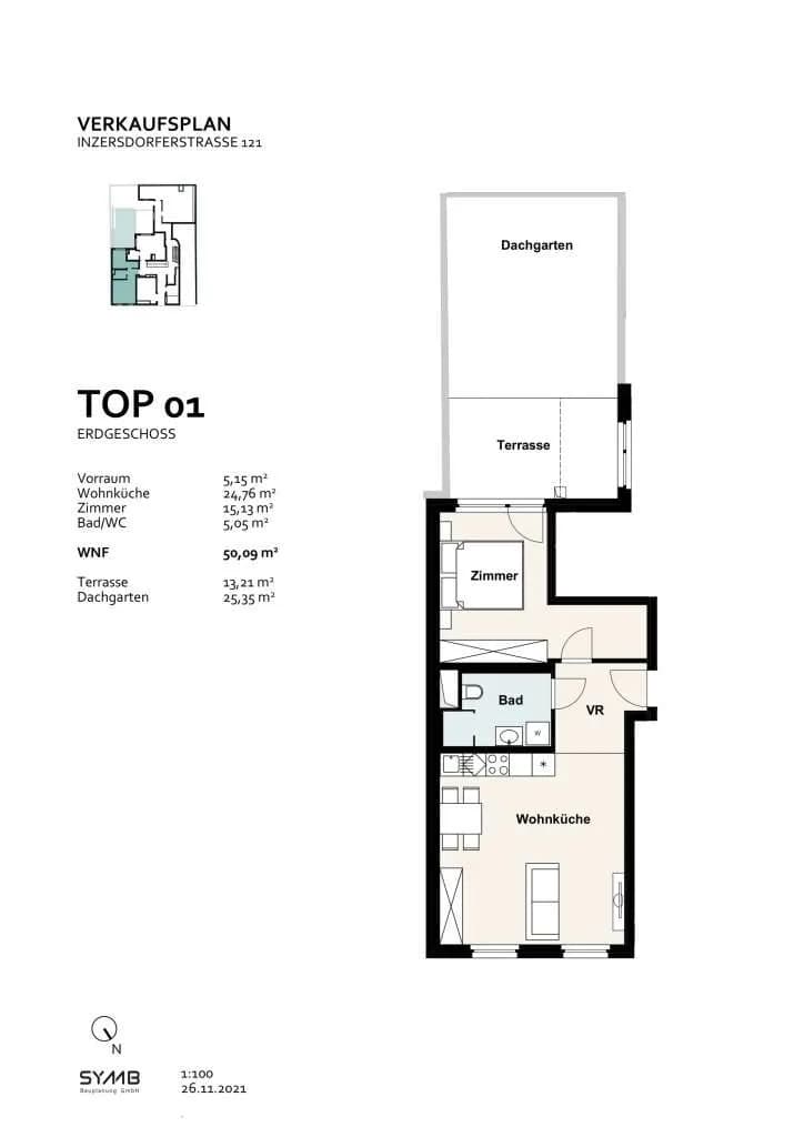 2-Zimmer-Wohnung kaufen in Wien – 50 m², € 272.000 – Bild 10 von 11