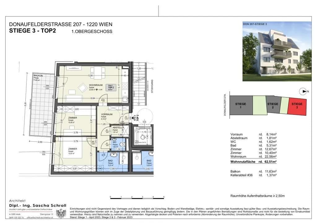 3-Zimmer-Wohnung kaufen in Wien – 63,79 m², € 419.000 – Bild 21 von 21