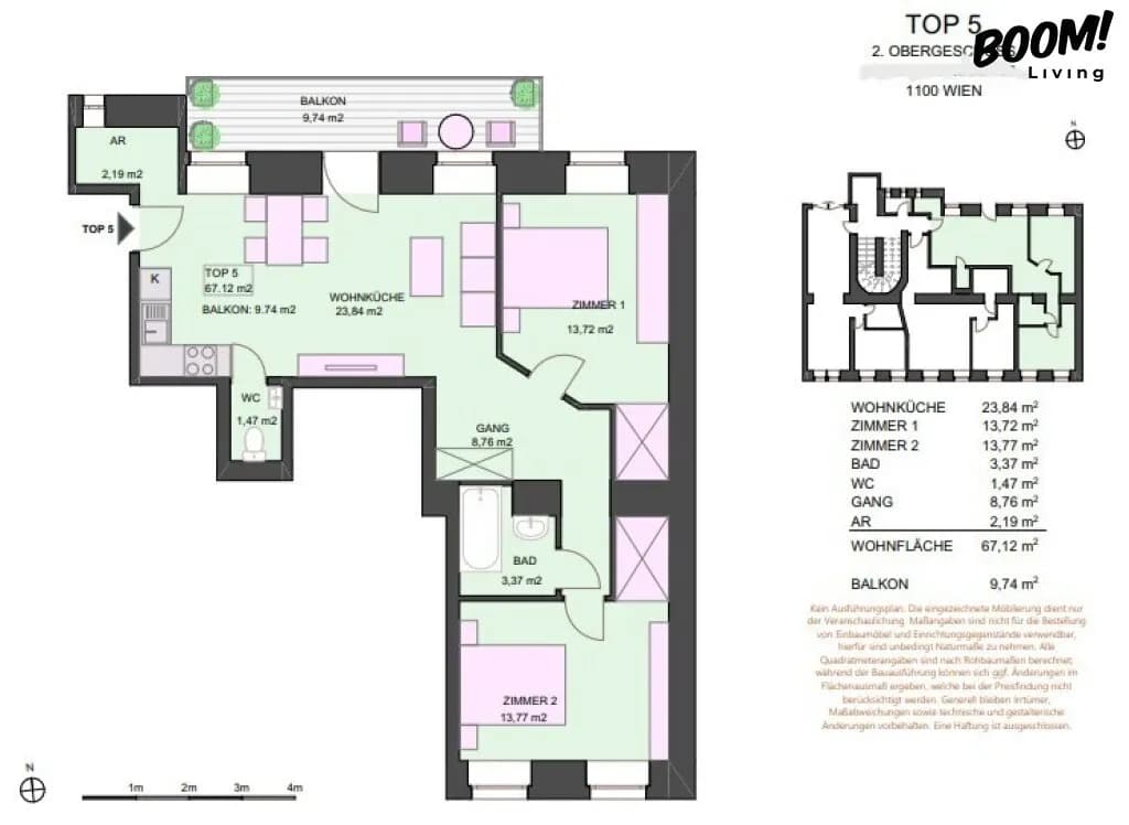 3-Zimmer-Wohnung kaufen in Wien – 67,86 m², € 467.450 – Bild 10 von 10