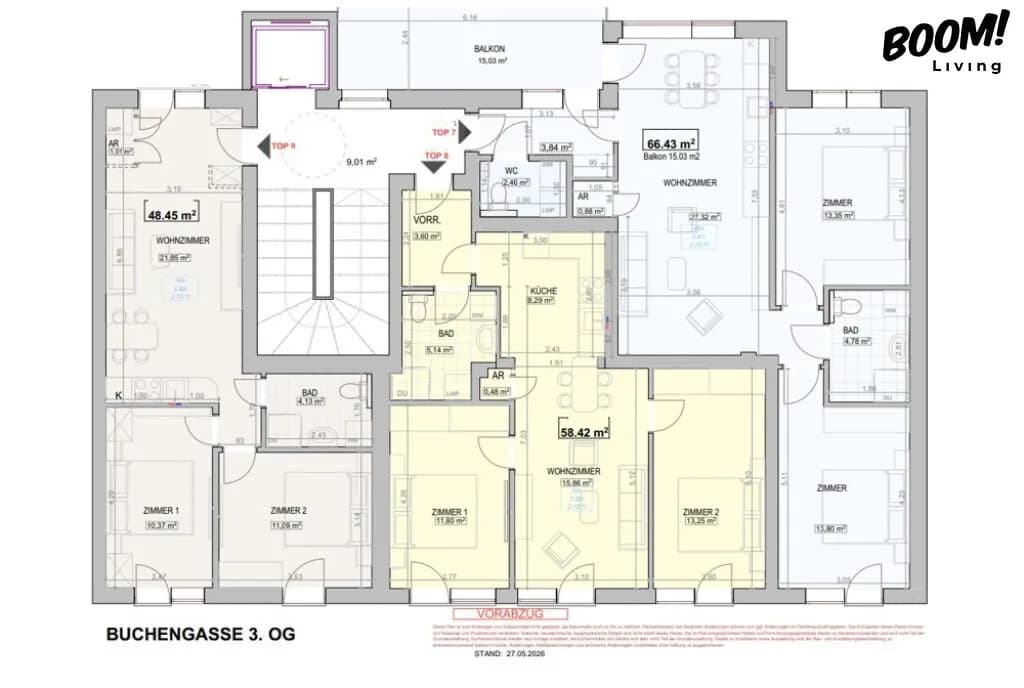 3-Zimmer-Wohnung kaufen in Wien – 58,42 m², € 379.730 – Bild 11 von 11