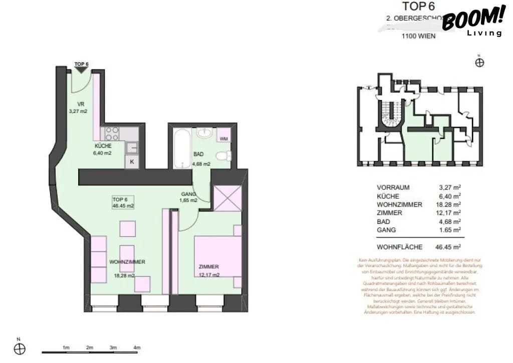 2-Zimmer-Wohnung kaufen in Wien – 58,79 m², € 365.000 – Bild 9 von 9