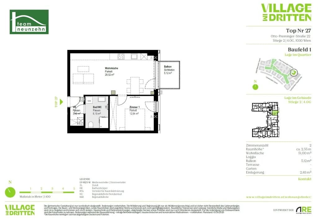 2-Zimmer-Wohnung mieten in Wien – 51 m², € 1.249 – Bild 29 von 29