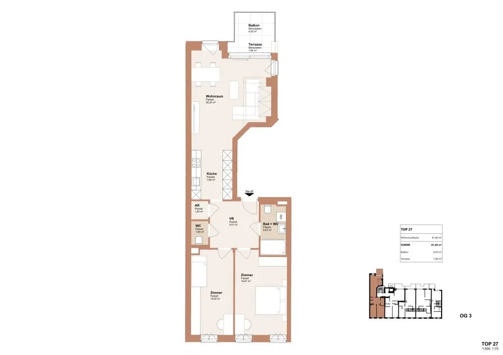3-Zimmer-Wohnung kaufen in Wien – 81,6 m², € 569.000 – Bild 25 von 25