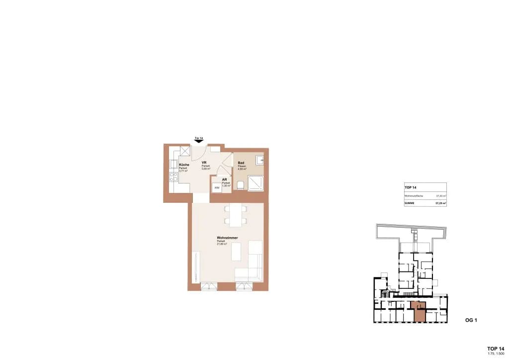 1-Zimmer-Wohnung kaufen in Wien – 37,2 m², € 228.900 – Bild 16 von 16
