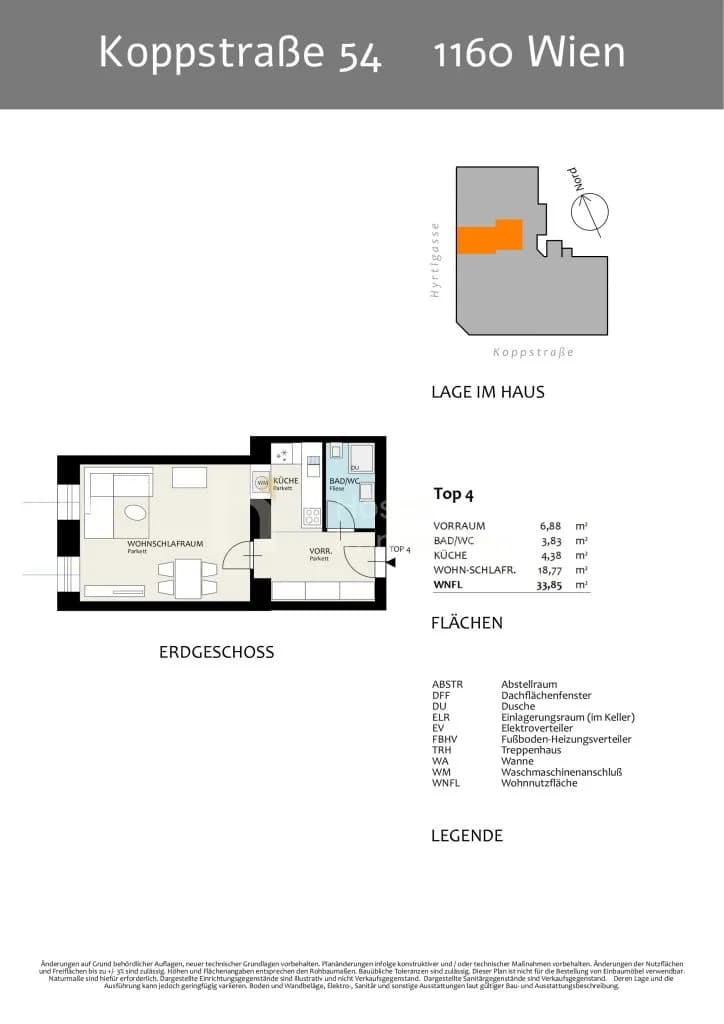 1-Zimmer-Wohnung kaufen in Wien – 33,85 m², € 178.000 – Bild 8 von 9