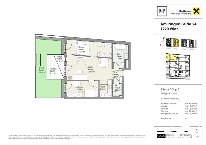 3-Zimmer-Wohnung kaufen in Wien – 63,9 m², € 463.200 – Bild 7 von 7