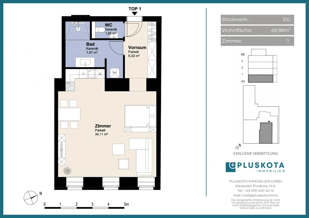1-Zimmer-Wohnung kaufen in Wien – 49,98 m², € 150.000 – Bild 9 von 9