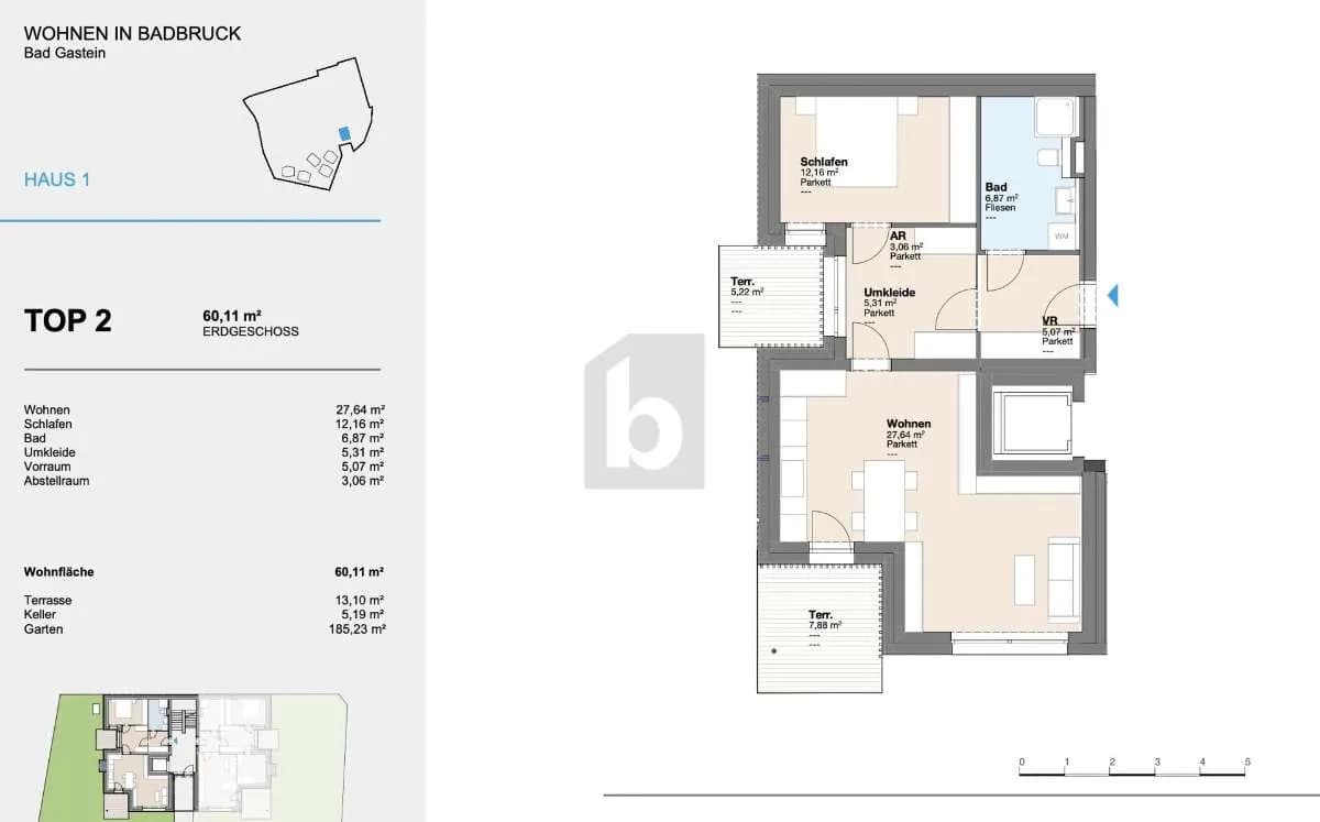2-Zimmer-Wohnung kaufen in Sankt Johann im Pongau – 60 m², € 359.000 – Bild 5 von 6