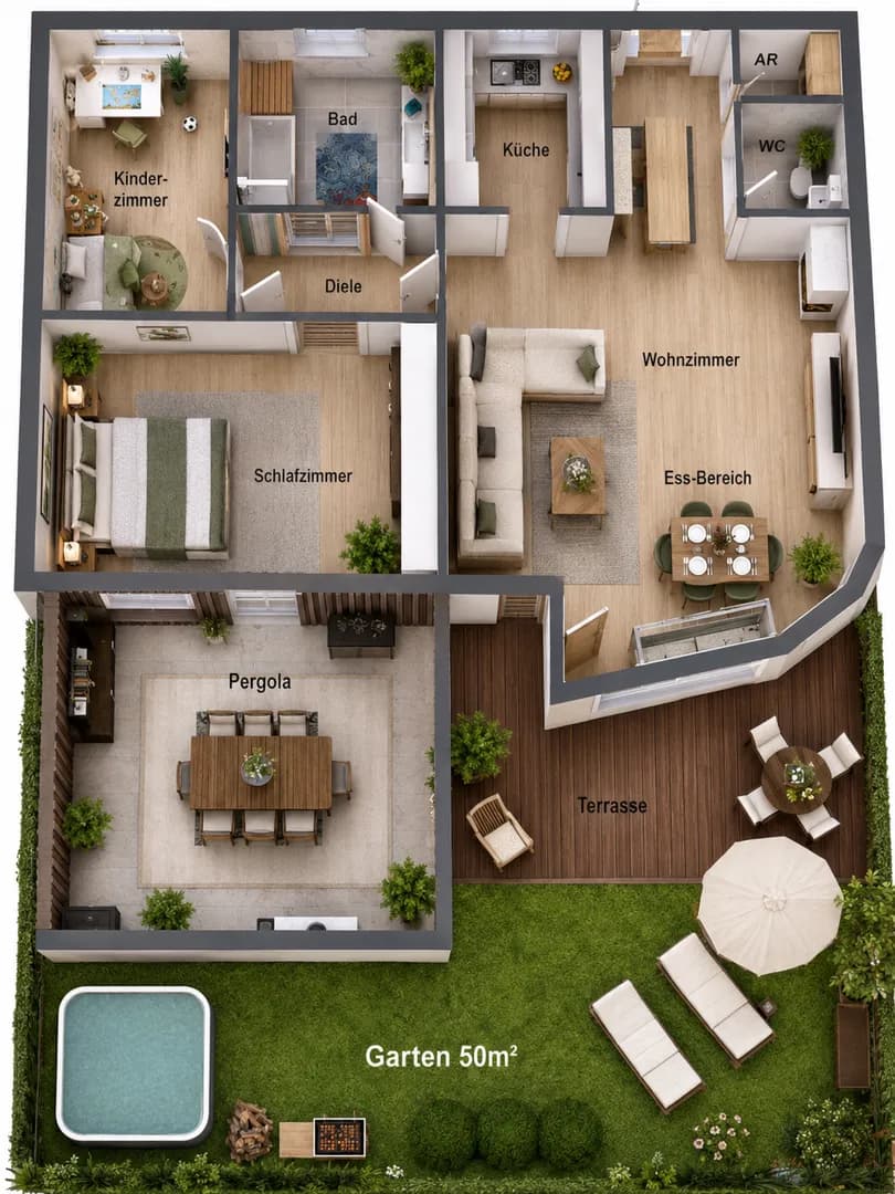 3-Zimmer-Immobilie kaufen in Graz – 71,97 m², € 310.000 – Bild 2 von 2