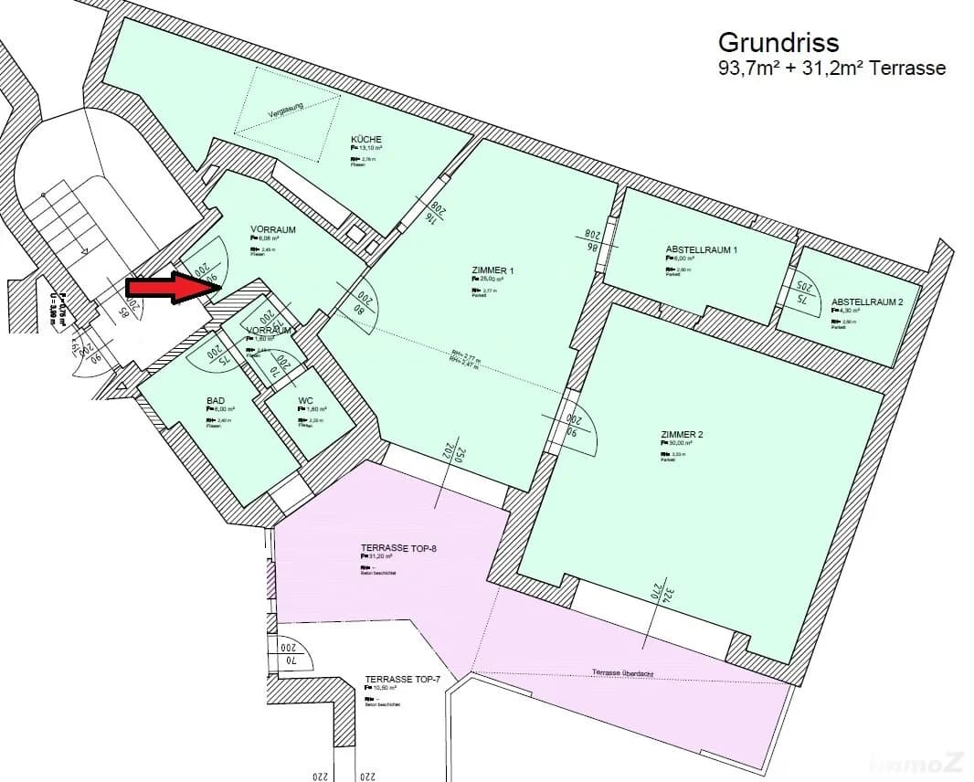 2-Zimmer-Wohnung mieten in Graz – 93,7 m², € 1.435 – Bild 2 von 21