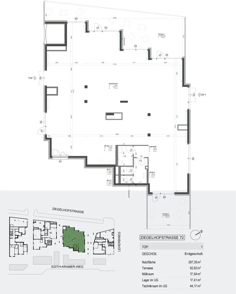 1-Zimmer-Gewerbeimmobilie mieten in Wien – 297,35 m², € 5.482 – Bild 10 von 10
