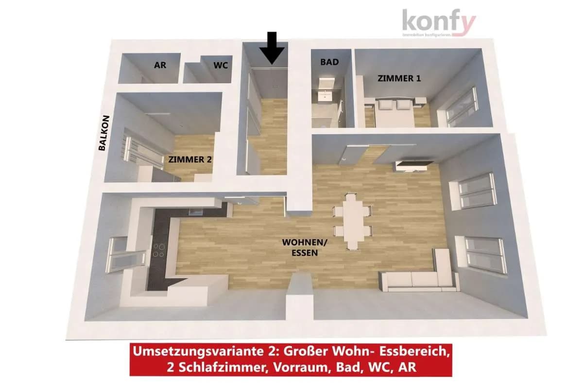 4-Zimmer-Wohnung kaufen in Graz – 85 m², € 284.900 – Bild 10 von 10
