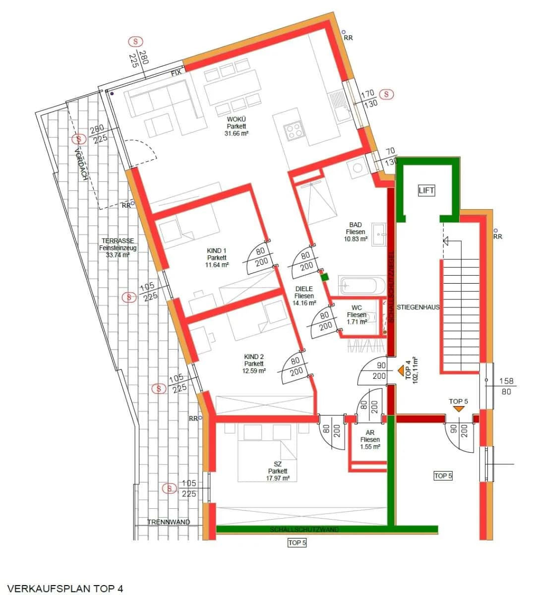 Wohnung kaufen in Wels-Land – 102 m², € 469.000 – Bild 5 von 6