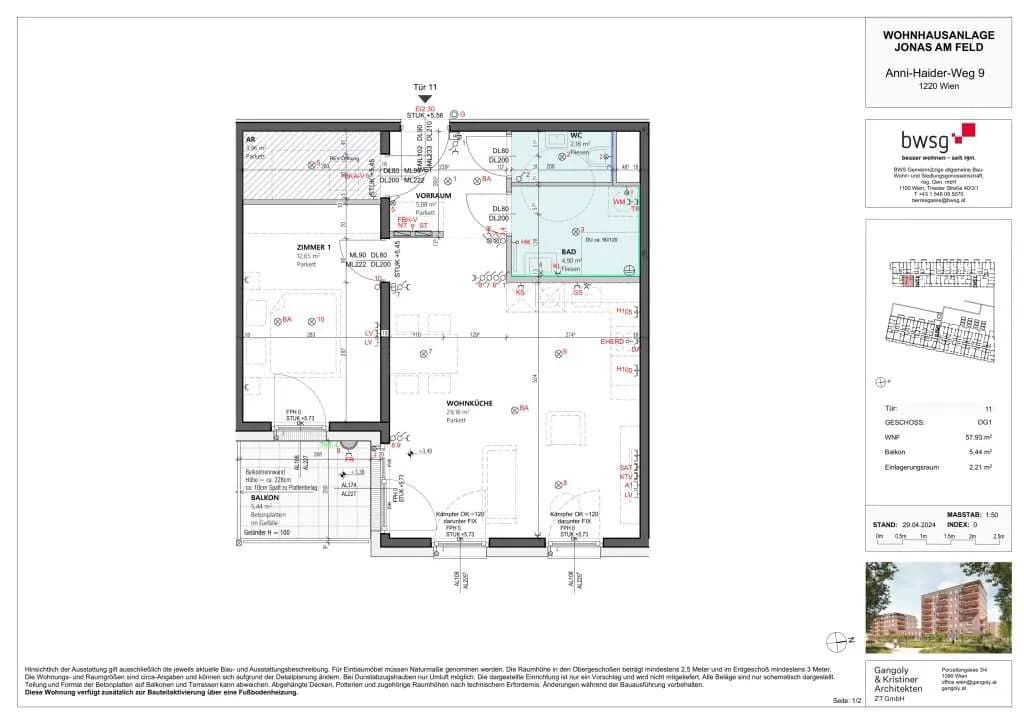 2-Zimmer-Wohnung kaufen in Wien – 57,93 m², € 297.000 – Bild 12 von 13