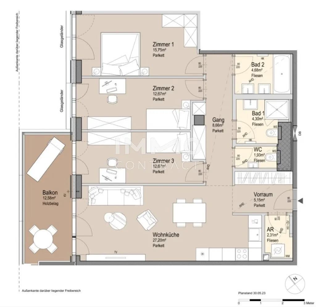 4-Zimmer-Wohnung kaufen in Wien – 95,31 m², € 1.106.300 – Bild 10 von 10