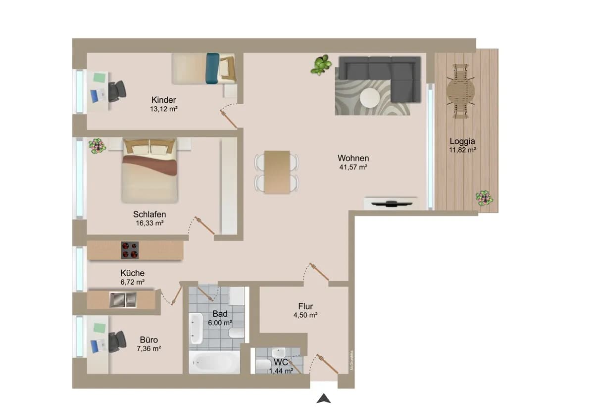4-Zimmer-Wohnung kaufen in Klagenfurt – 99,66 m², € 439.800 – Bild 9 von 9