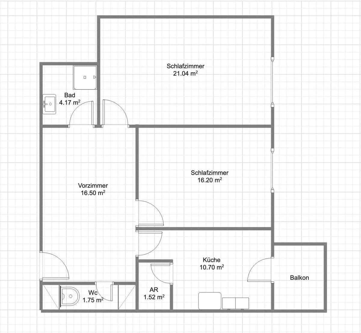 2-Zimmer-Wohnung mieten in Graz – 75 m², € 650 – Bild 9 von 9