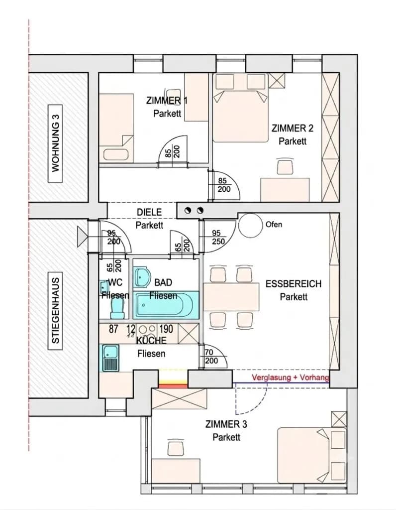 4-Zimmer-Wohnung mieten in Graz – 73,31 m², € 360 – Bild 12 von 12