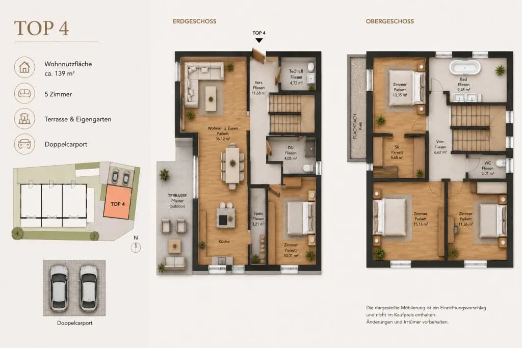 Haus kaufen in Korneuburg – 138,82 m², € 579.000 – Bild 6 von 6