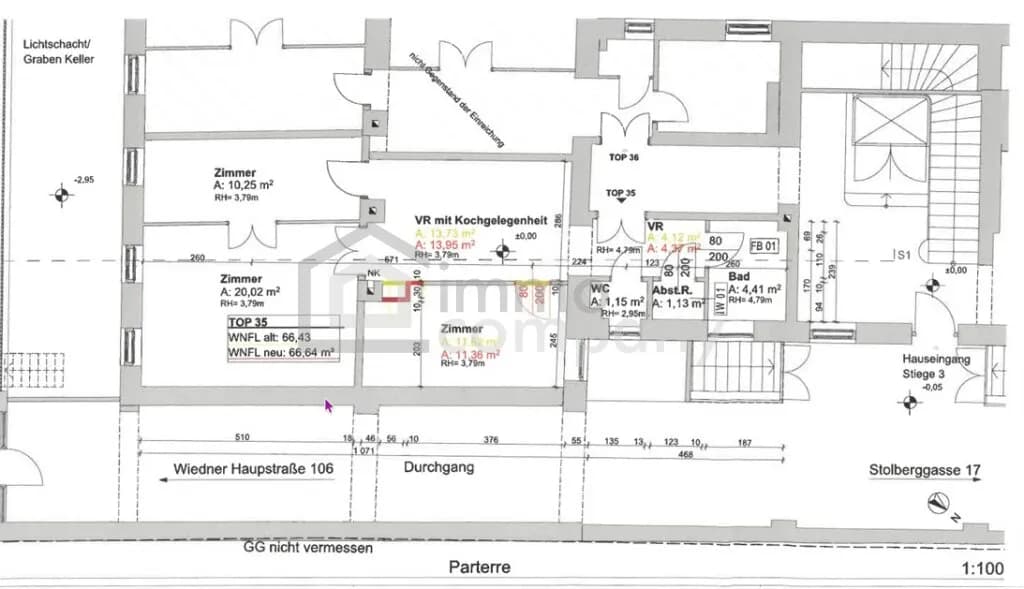 3-Zimmer-Wohnung kaufen in Wien – 66,48 m², € 377.500 – Bild 14 von 15