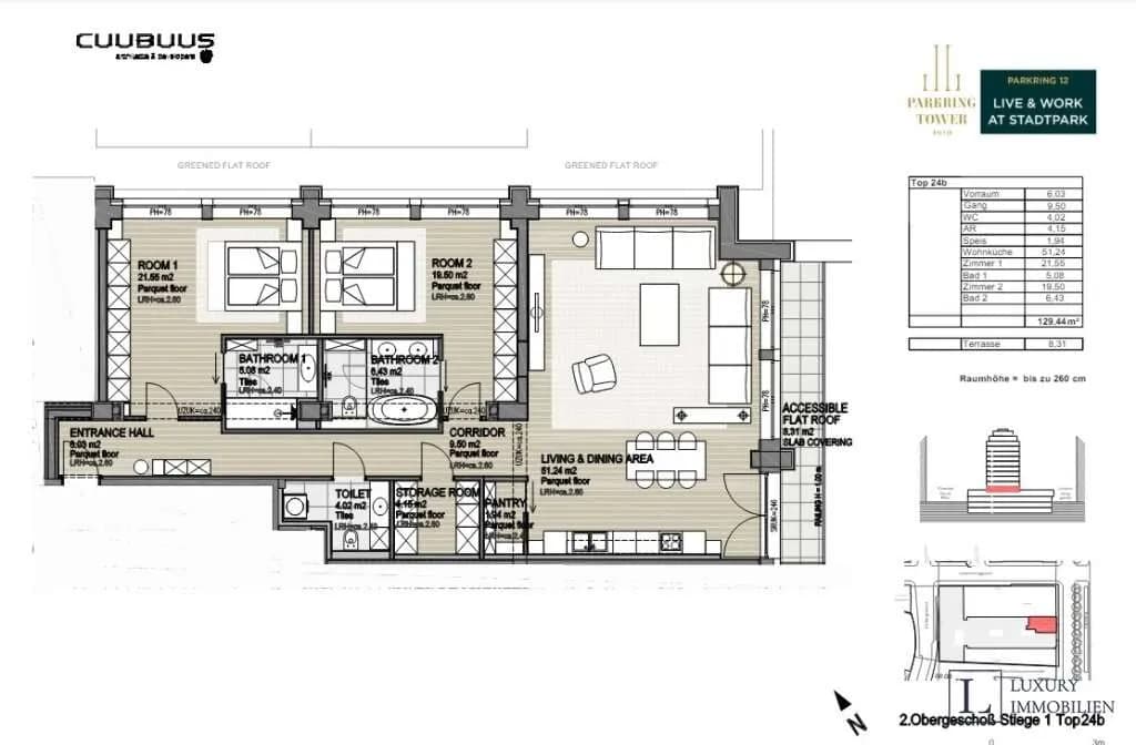 3-Zimmer-Wohnung kaufen in Wien – 130 m², € 3.111.400 – Bild 9 von 9