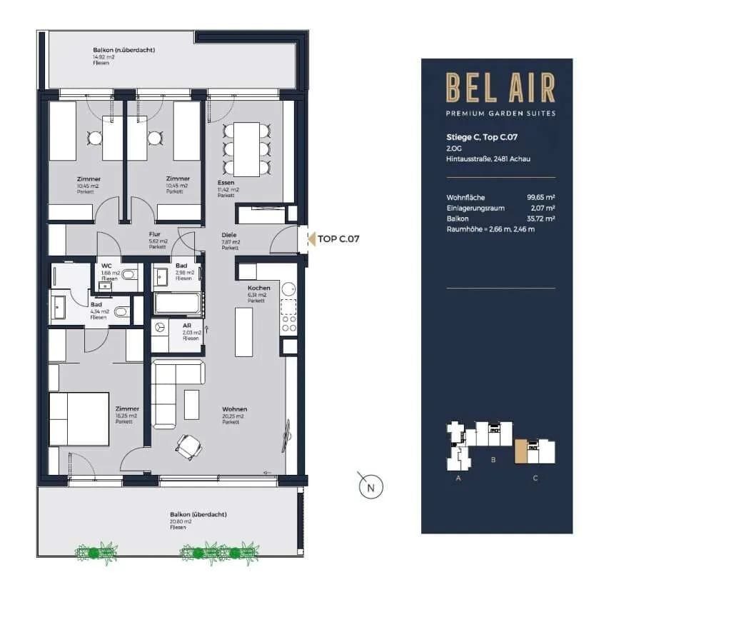 4-Zimmer-Wohnung kaufen in Mödling – 99,64 m², € 640.004 – Bild 6 von 7