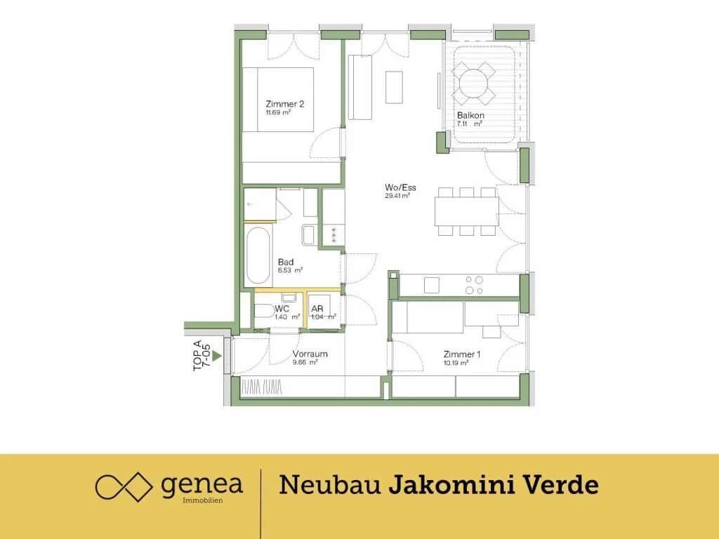 3-Zimmer-Wohnung kaufen in Graz – 69,92 m², € 362.000 – Bild 2 von 16