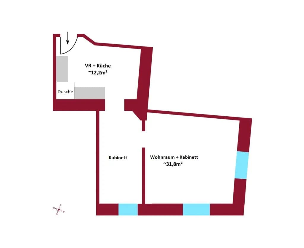 1-Zimmer-Wohnung kaufen in Wien – 41,84 m², € 109.000 – Bild 5 von 5