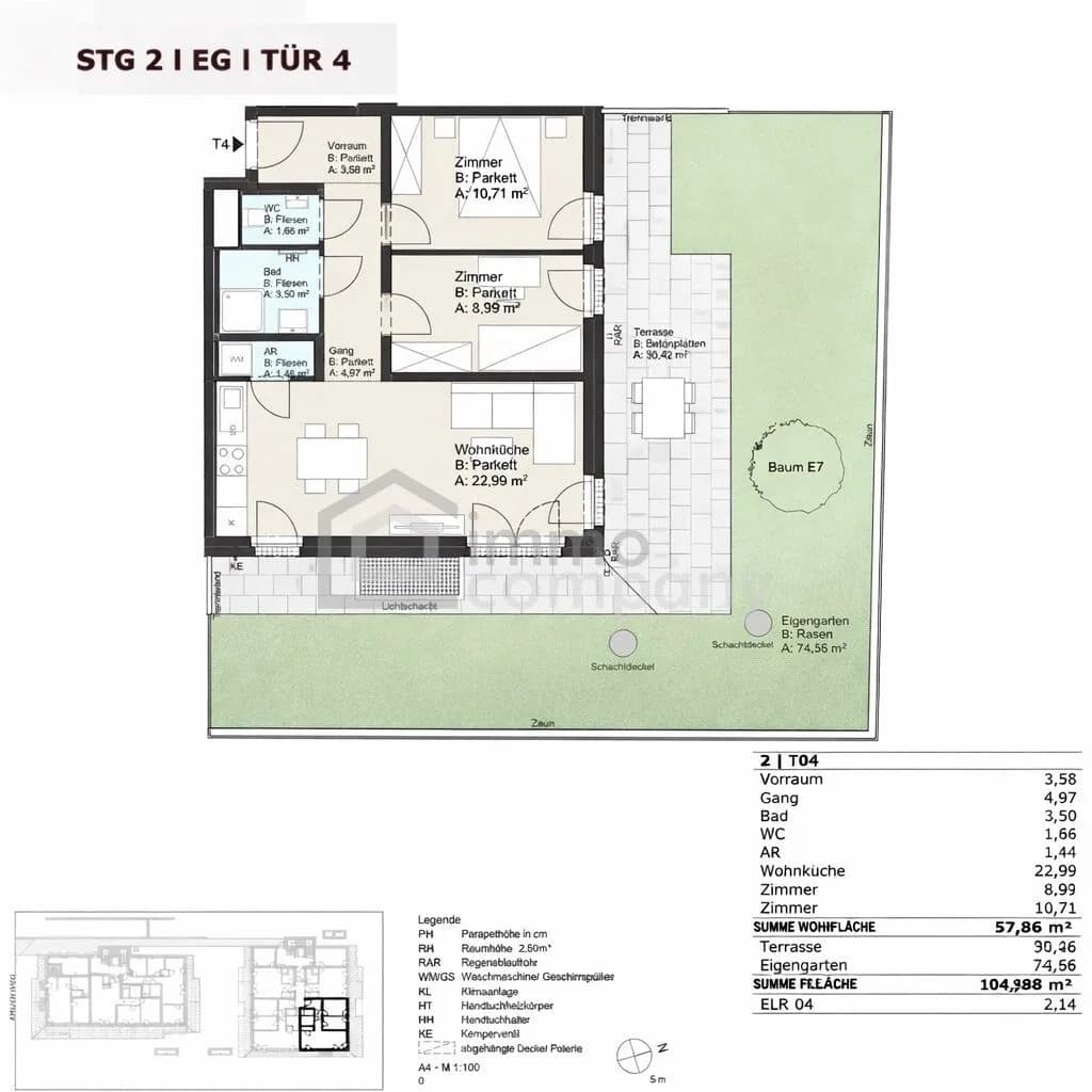 3-Zimmer-Wohnung kaufen in Wien – 57,86 m², € 406.700 – Bild 8 von 9