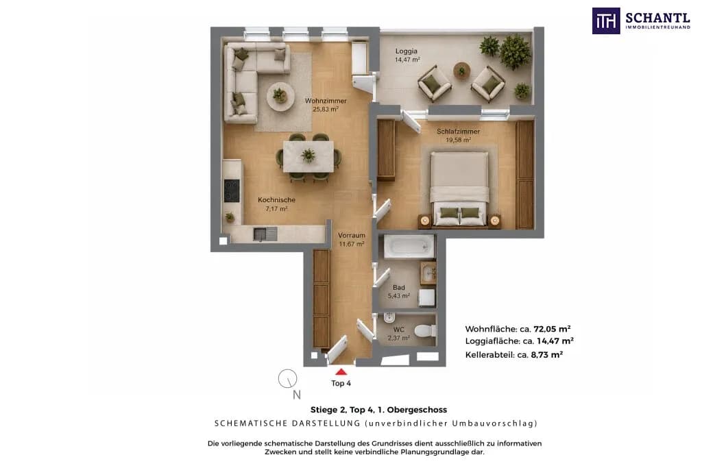 2-Zimmer-Wohnung kaufen in Wien – 72,05 m², € 419.000 – Bild 12 von 12