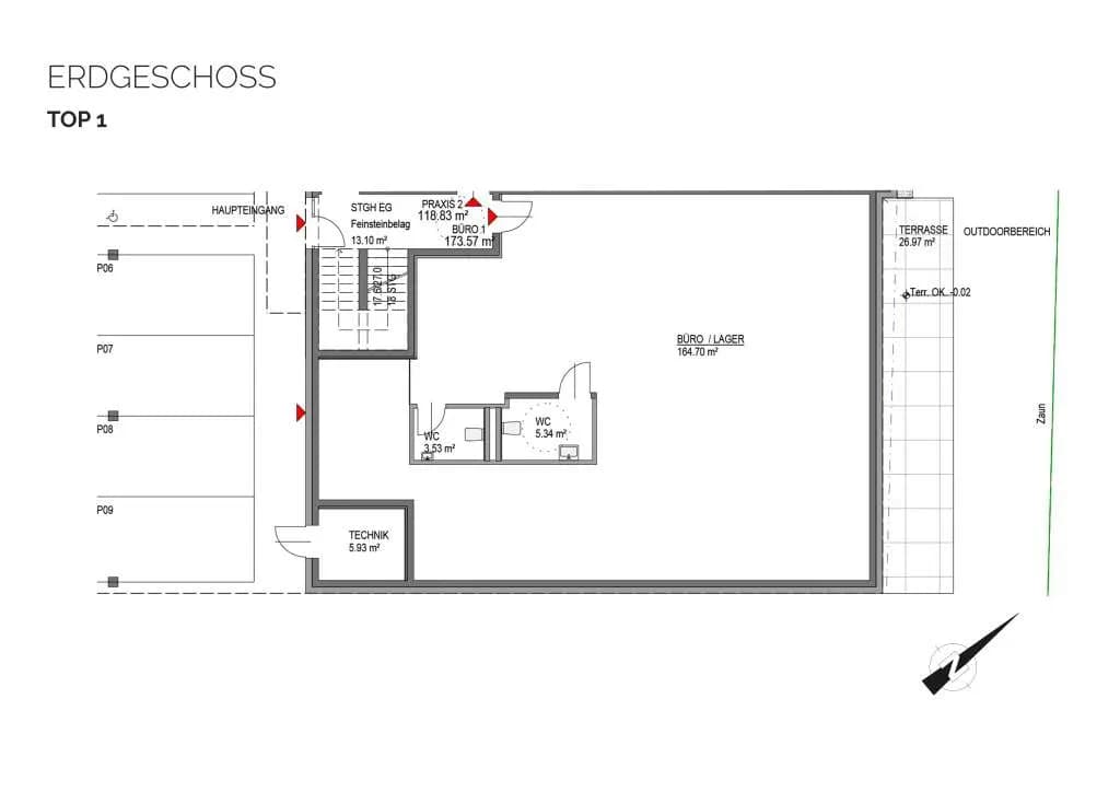 1-Zimmer-Gewerbeimmobilie mieten in Ried im Innkreis – 173,57 m², € 3.124 – Bild 3 von 3