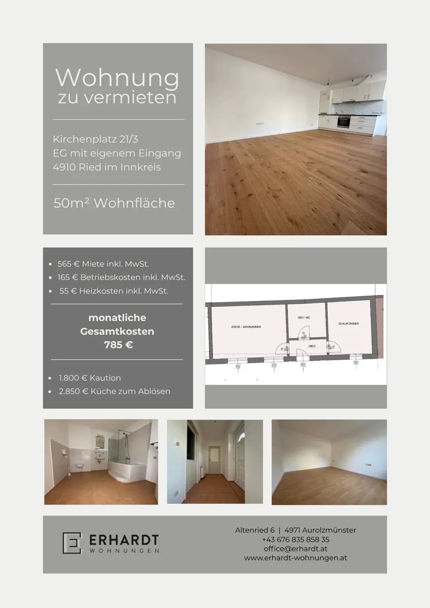 2-Zimmer-Wohnung mieten in Ried im Innkreis – 50 m², € 785 – Bild 10 von 10