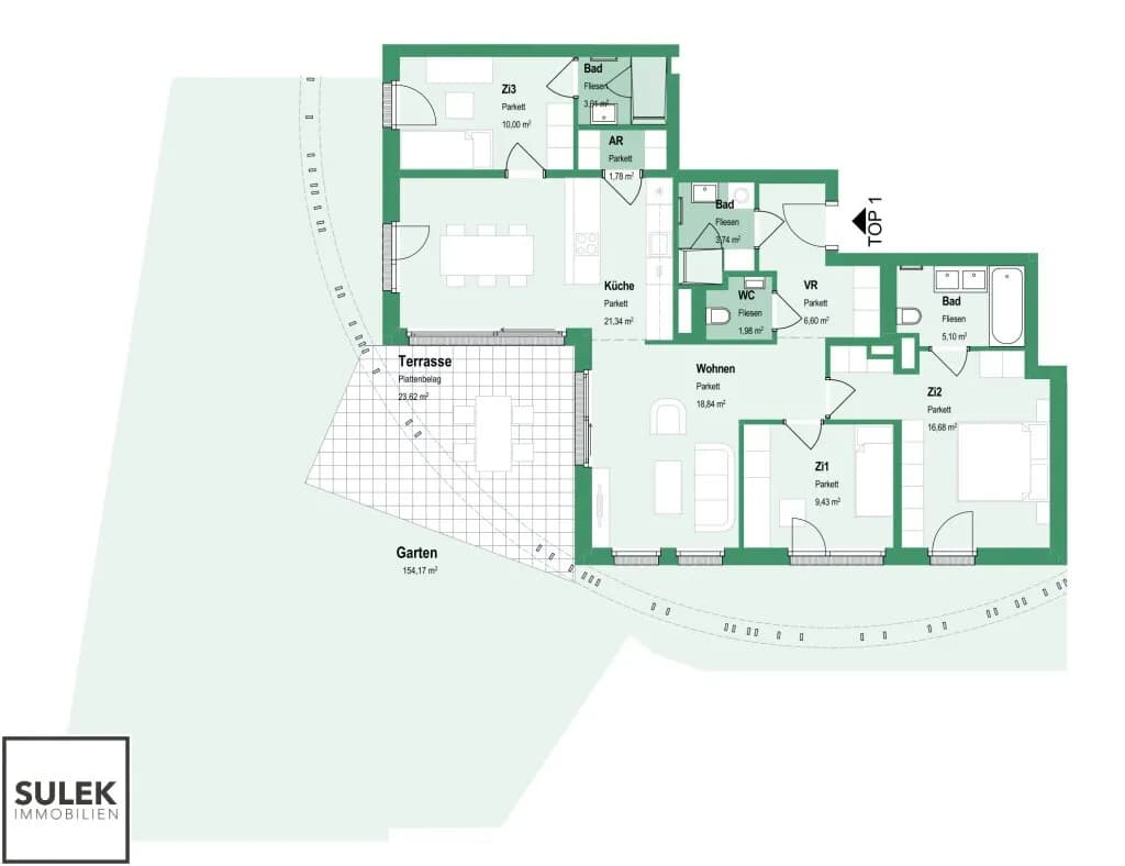 4-Zimmer-Wohnung mieten in Wien – 98,5 m², € 3.129 – Bild 24 von 25
