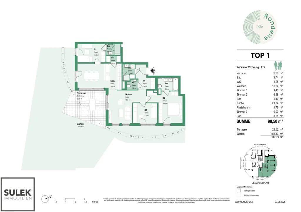 4-Zimmer-Wohnung mieten in Wien – 98,5 m², € 3.129 – Bild 25 von 25