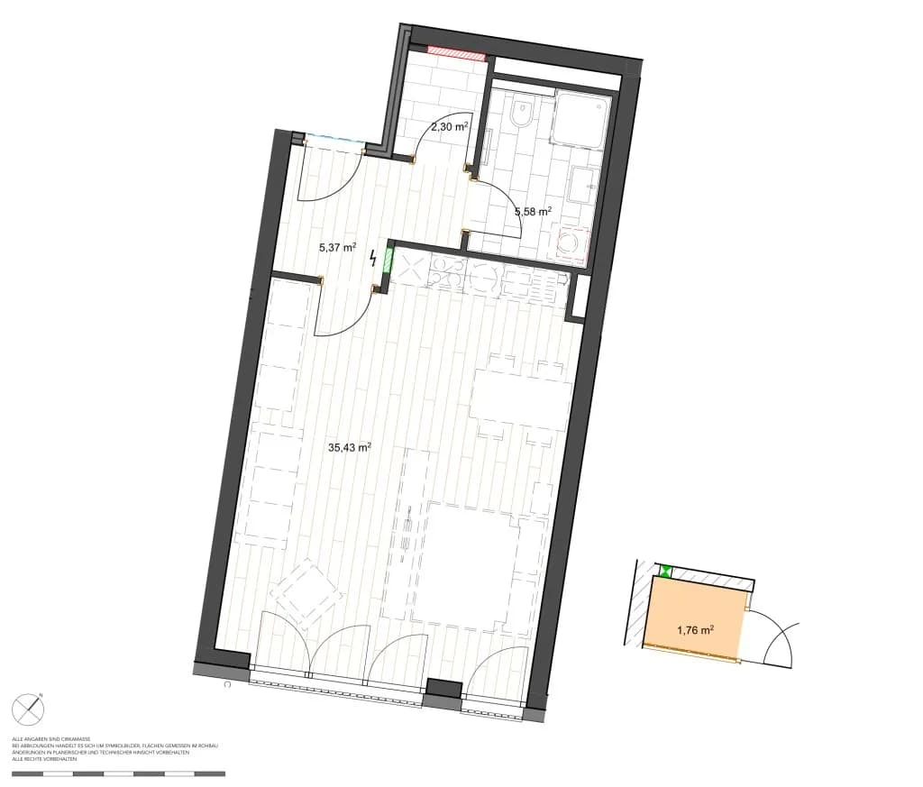 1-Zimmer-Wohnung kaufen in Sankt Veit an der Glan – 48,68 m², € 220.000 – Bild 8 von 8