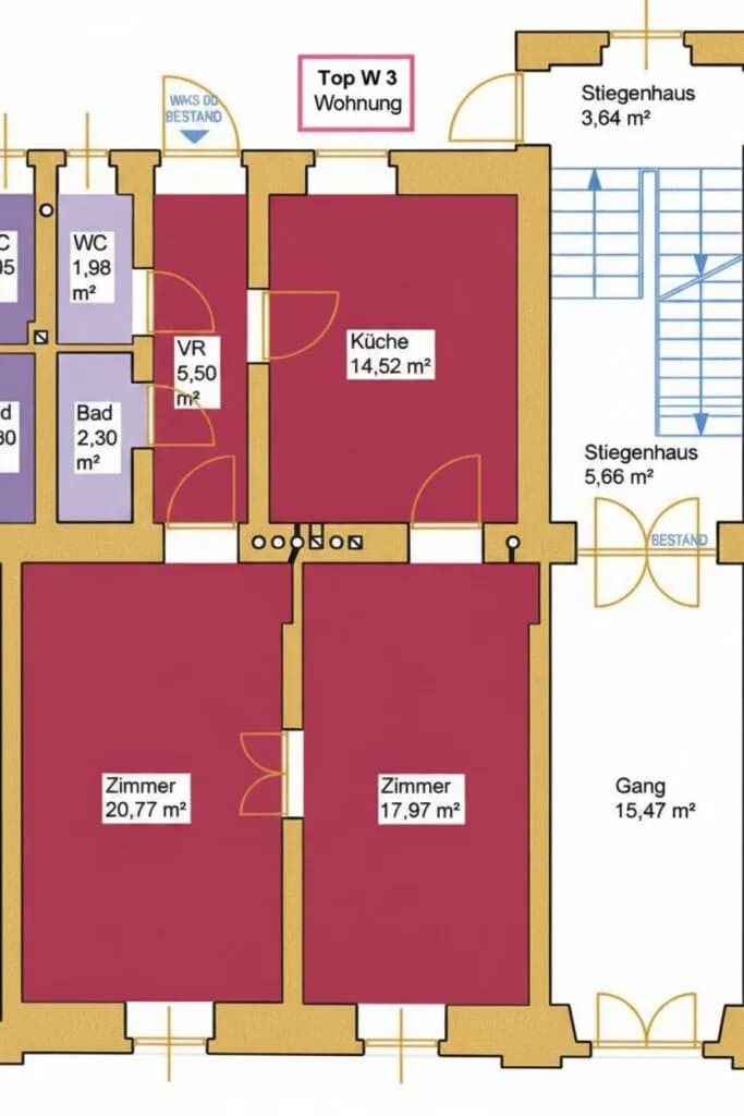 3-Zimmer-Wohnung kaufen in Graz – 56,31 m², € 140.000 – Bild 11 von 11