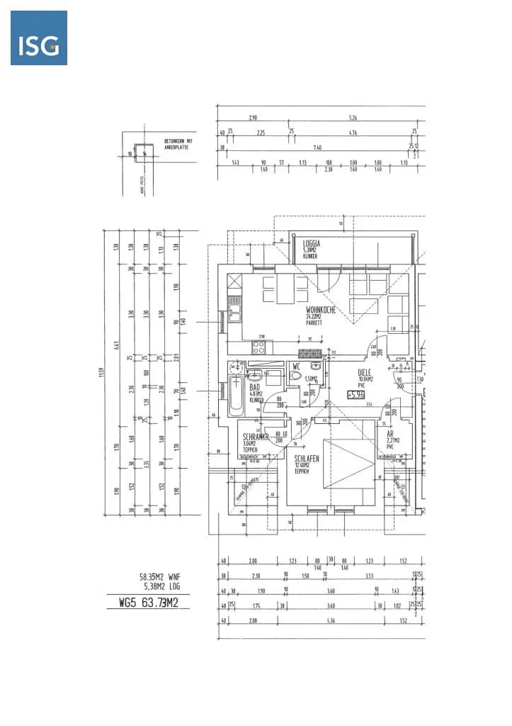 2-Zimmer-Wohnung mieten in Grieskirchen – 64 m², € 639 – Bild 2 von 2