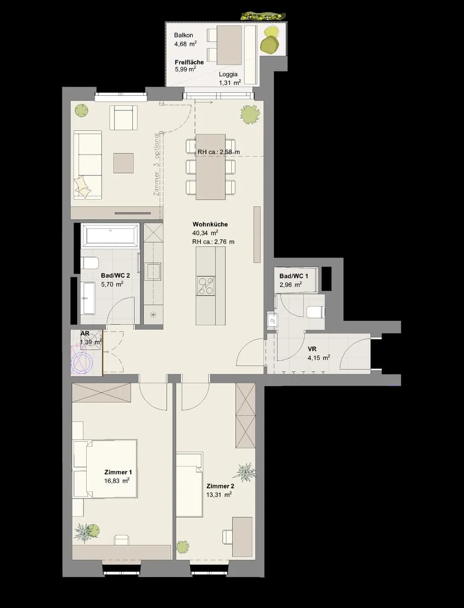3-Zimmer-Wohnung kaufen in Wien – 88,33 m², € 725.800 – Bild 8 von 8