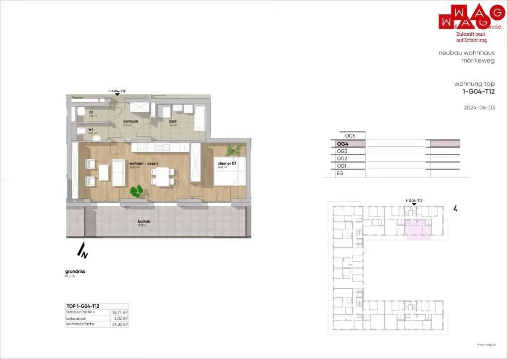 2-Zimmer-Wohnung kaufen in Linz – 54,3 m², € 355.440 – Bild 20 von 22
