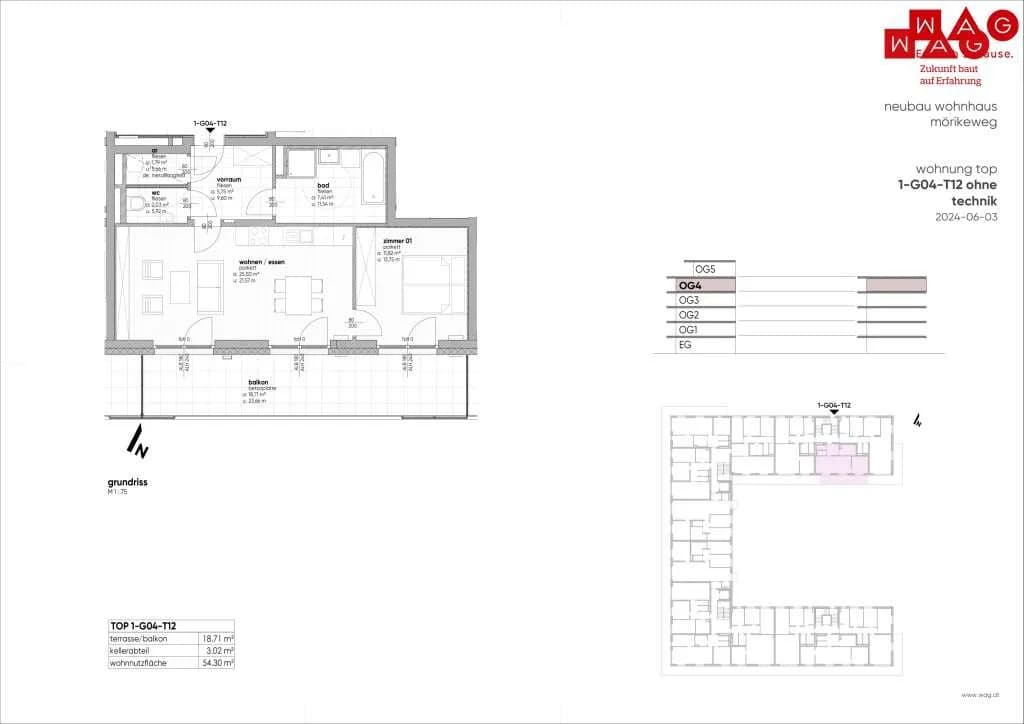 2-Zimmer-Wohnung kaufen in Linz – 54,3 m², € 355.440 – Bild 21 von 22