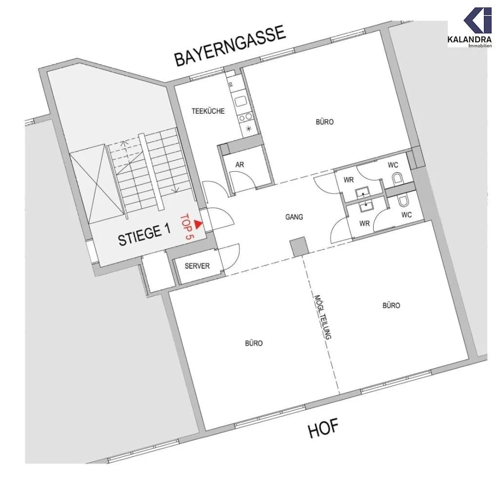 3-Zimmer-Gewerbeimmobilie mieten in Wien – 122 m², € 2.216 – Bild 10 von 12