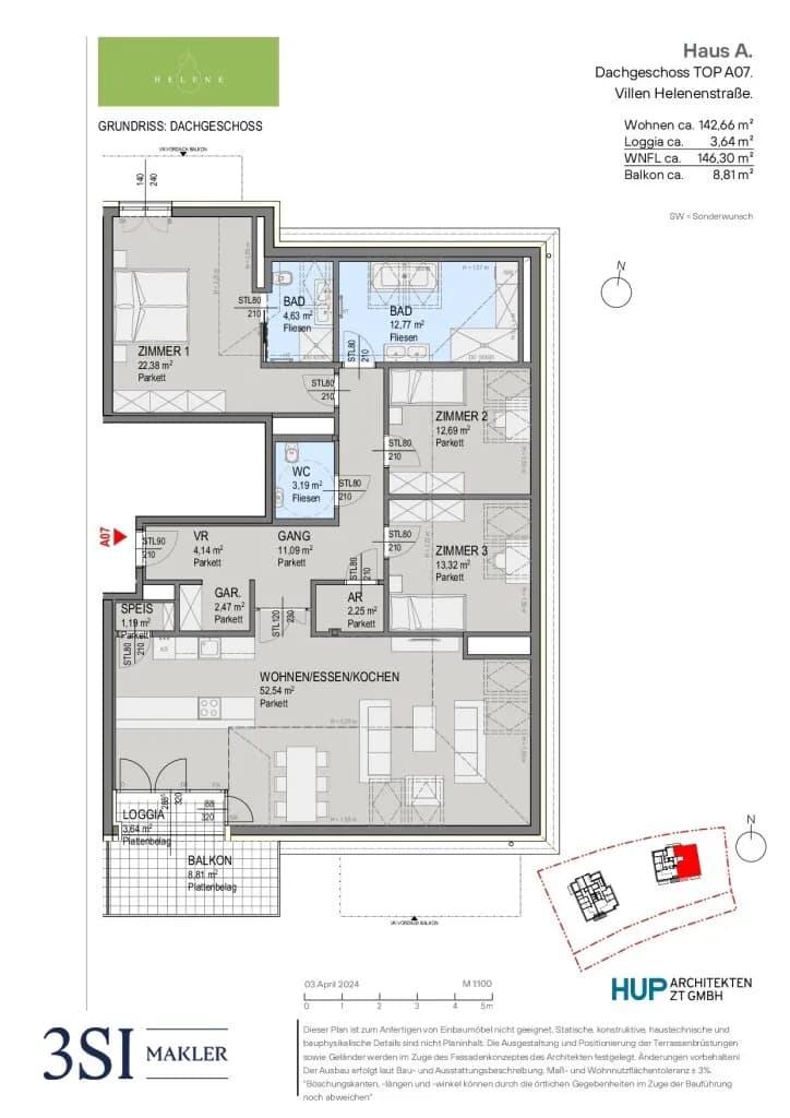 4-Zimmer-Wohnung kaufen in Baden – 149,57 m², € 948.100 – Bild 6 von 7