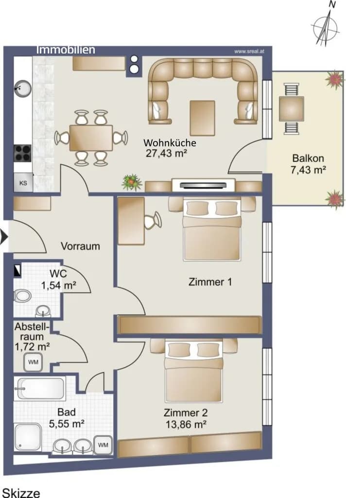 3-Zimmer-Wohnung mieten in Hollabrunn – 77 m², € 1.336 – Bild 19 von 20